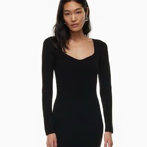 Wilfred Aritzia Classic Black Long Sleeve Dress